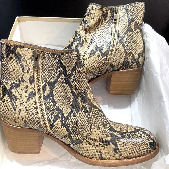 New A.P.C .Style F5-1008 ankle boots SNAKE MUTICO tan size 9 ⭐️⭐️⭐️⭐️⭐️ - Picture 17 of 17